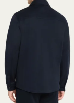 BaldassariMen's Virgin Wool Chest-Pocket Overshirt