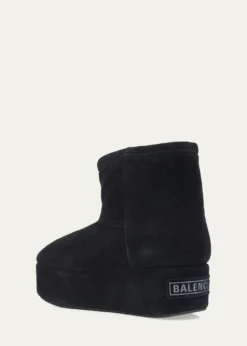 BalenciagaAlaska Platform Suede Ankle Booties