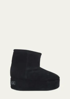 BalenciagaAlaska Platform Suede Ankle Booties