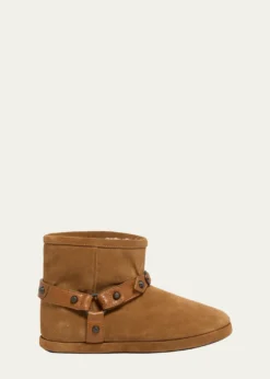 BalenciagaAlaska Soft Shearling-Lined Suede Ankle Booties