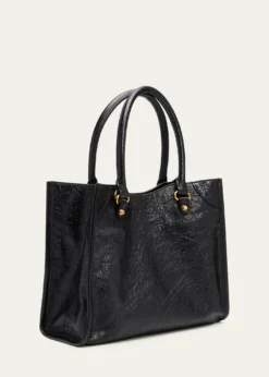 BalenciagaArena Crinkled Leather Top-Handle Bag