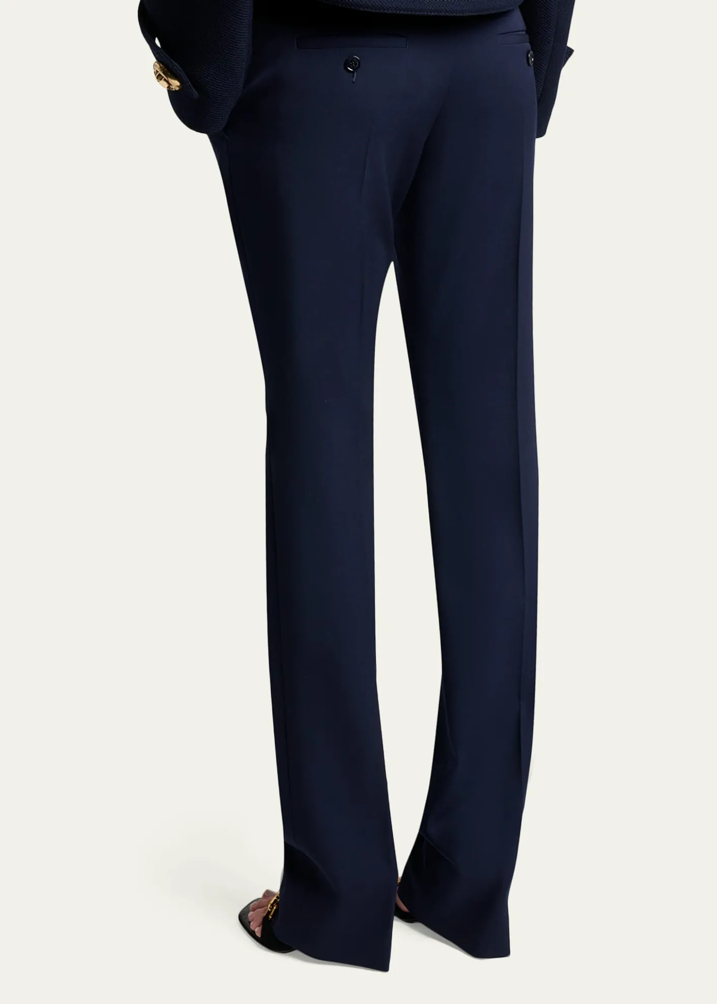BalenciagaBarathea Wool Crepe Straight-Leg Trousers