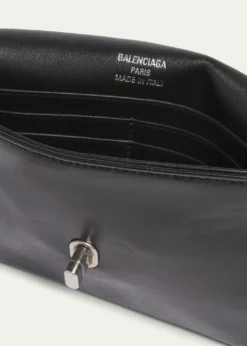 BalenciagaBB Soft Leather Phone Wallet on Chain