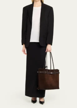 BalenciagaBel Air Large Waxed Suede Tote Bag