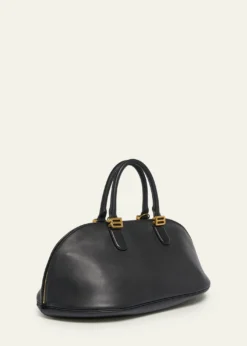 BalenciagaBolero Medium Leather Bowling Bag