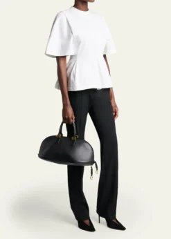 BalenciagaBolero Medium Leather Bowling Bag