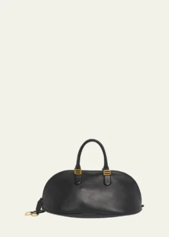 BalenciagaBolero Medium Leather Bowling Bag