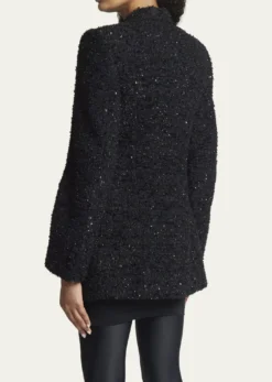 BalenciagaBoucle Double-Breast Hourglass Coat