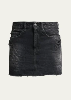 BalenciagaCity Denim Mini Skirt