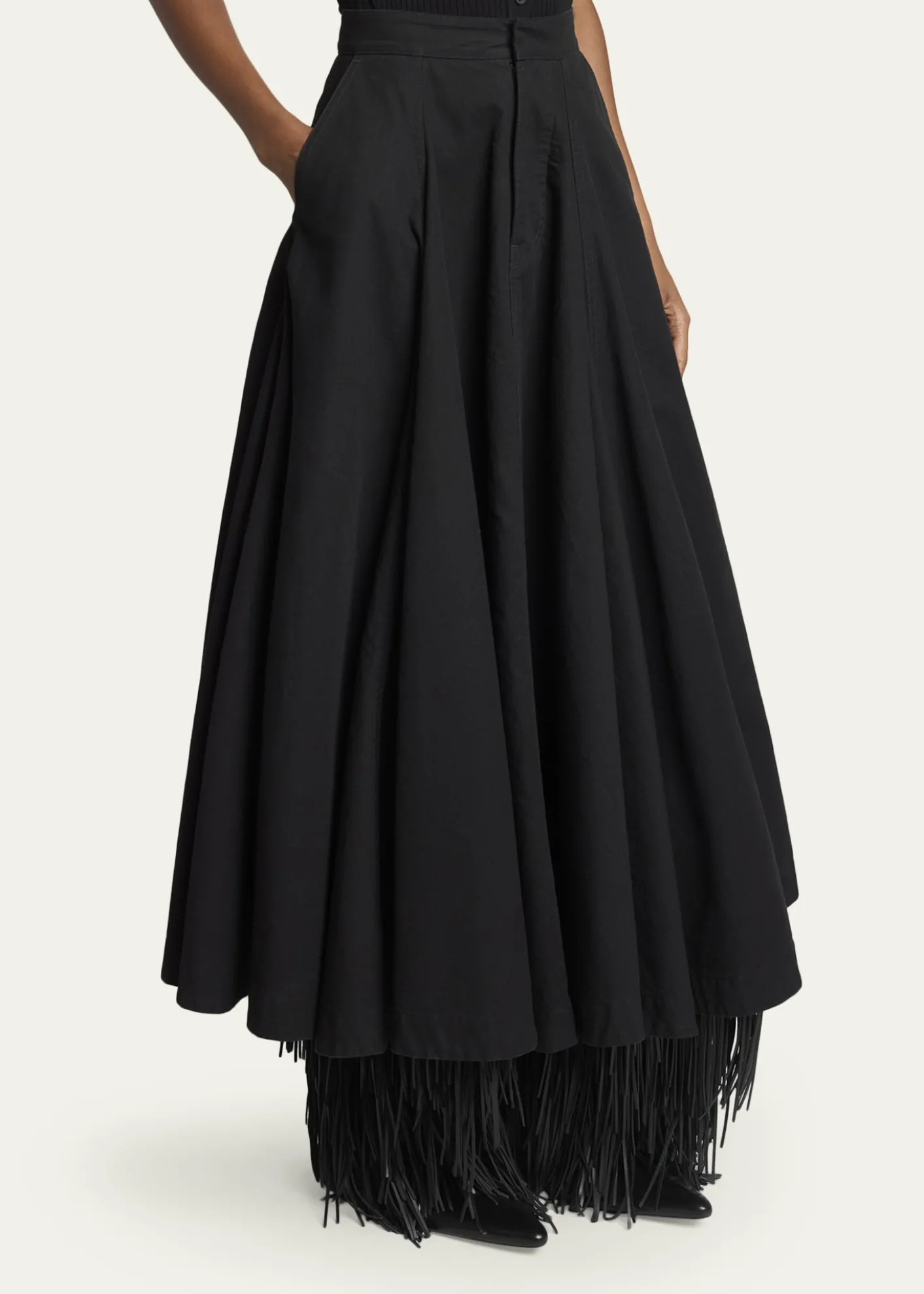 BalenciagaCotton Godet Maxi Skirt