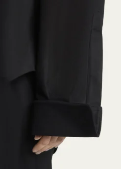 BalenciagaDouble Cotton Twill Cocoon Collared Shirt