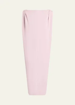 BalenciagaGathered-Shoulder High-Neck Midi Sack Dress