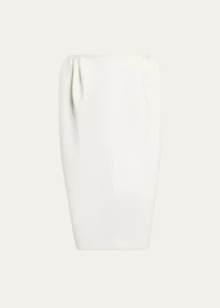 BalenciagaGathered-Shoulder High-Neck Mini Sack Dress