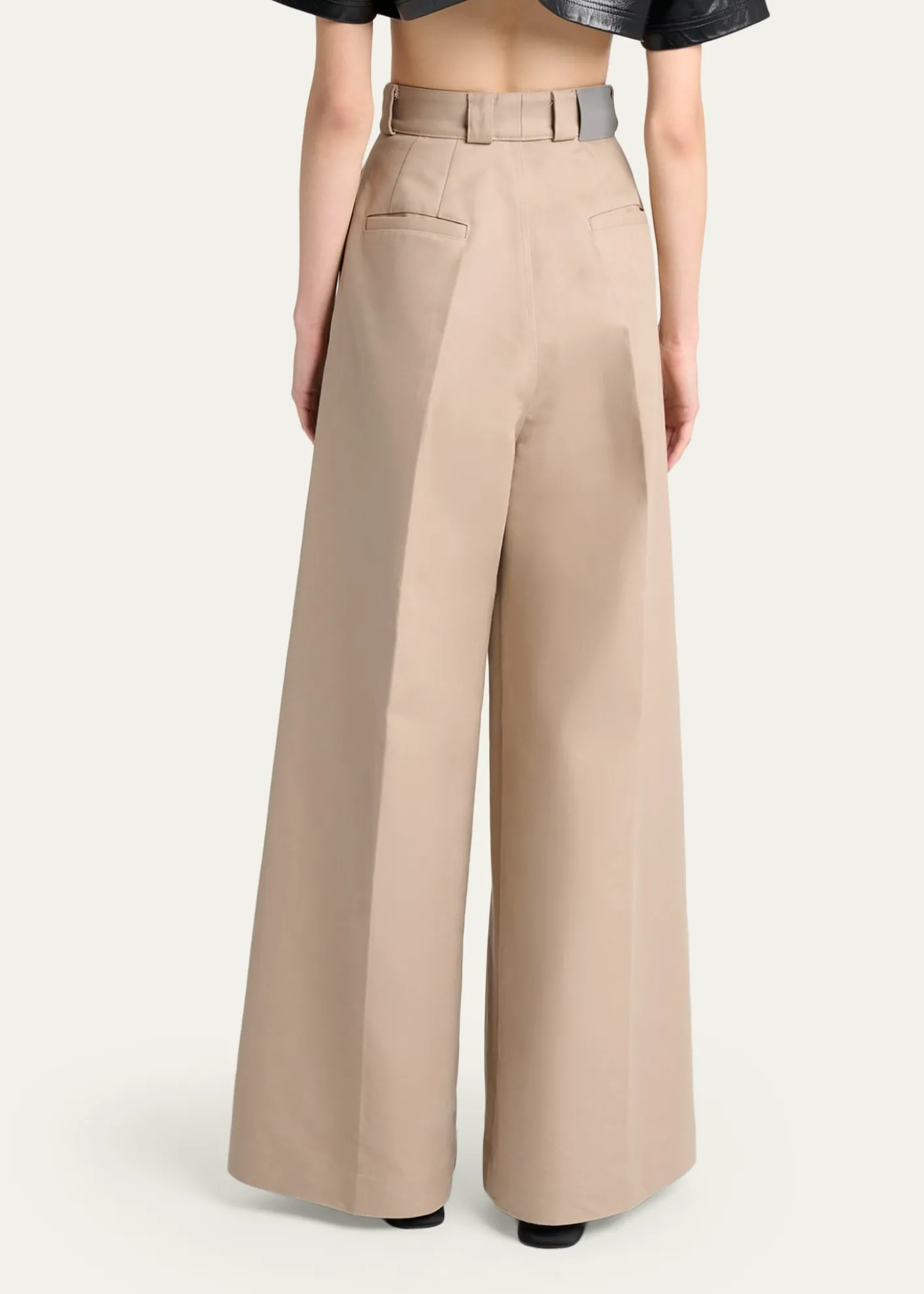 BalenciagaHigh-Rise Pleated Wide-Leg Pants