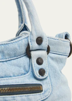 BalenciagaLe City Denim Top-Handle Bag