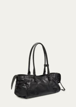 BalenciagaLe City East-West Shoulder Bag in Leather