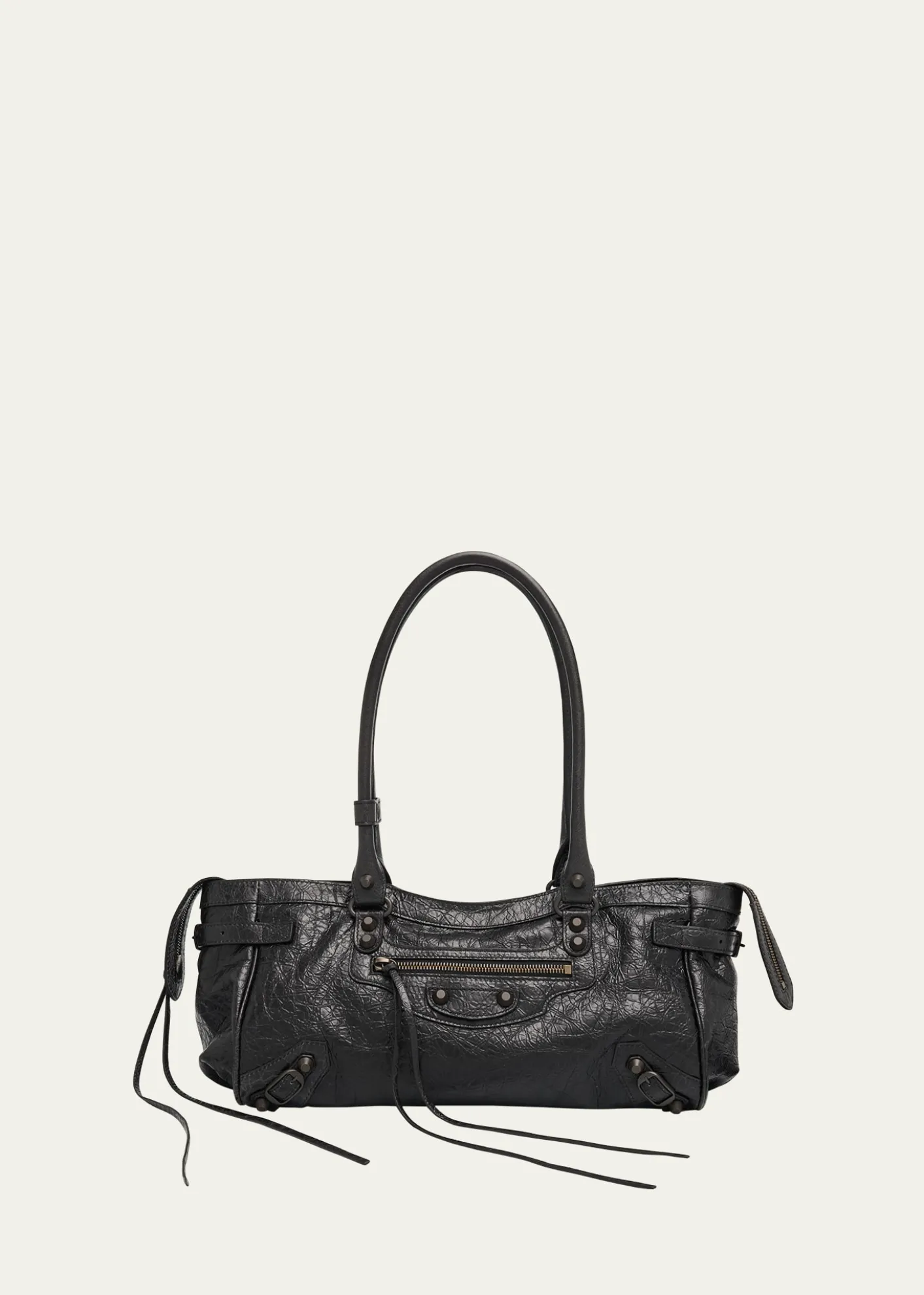 BalenciagaLe City East-West Shoulder Bag in Leather