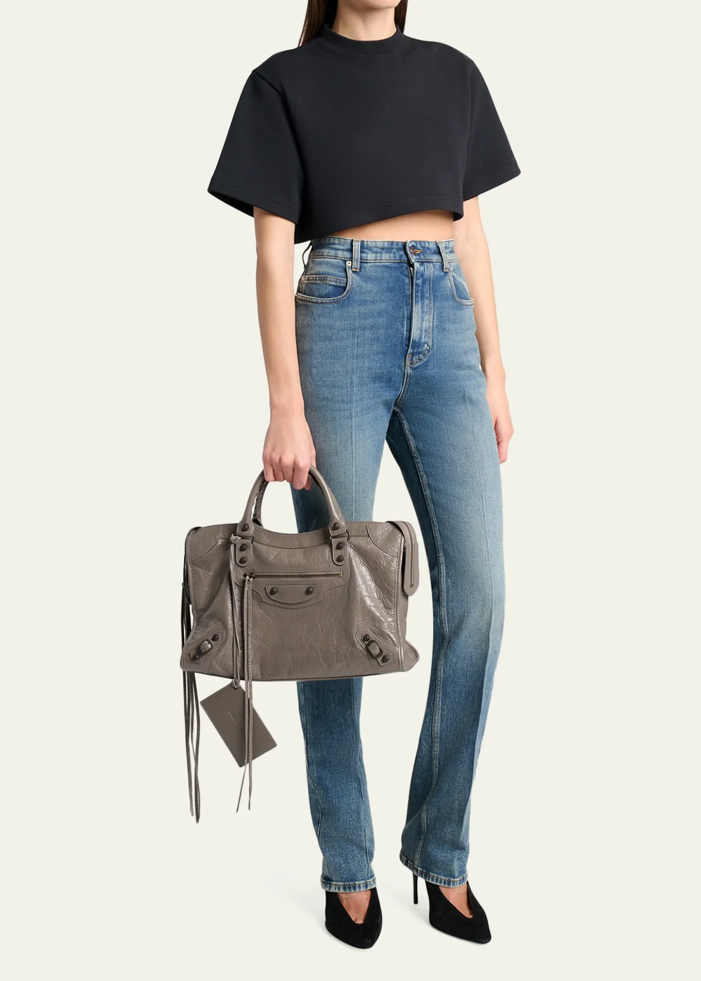 BalenciagaLe City Lambskin Leather Tote Bag