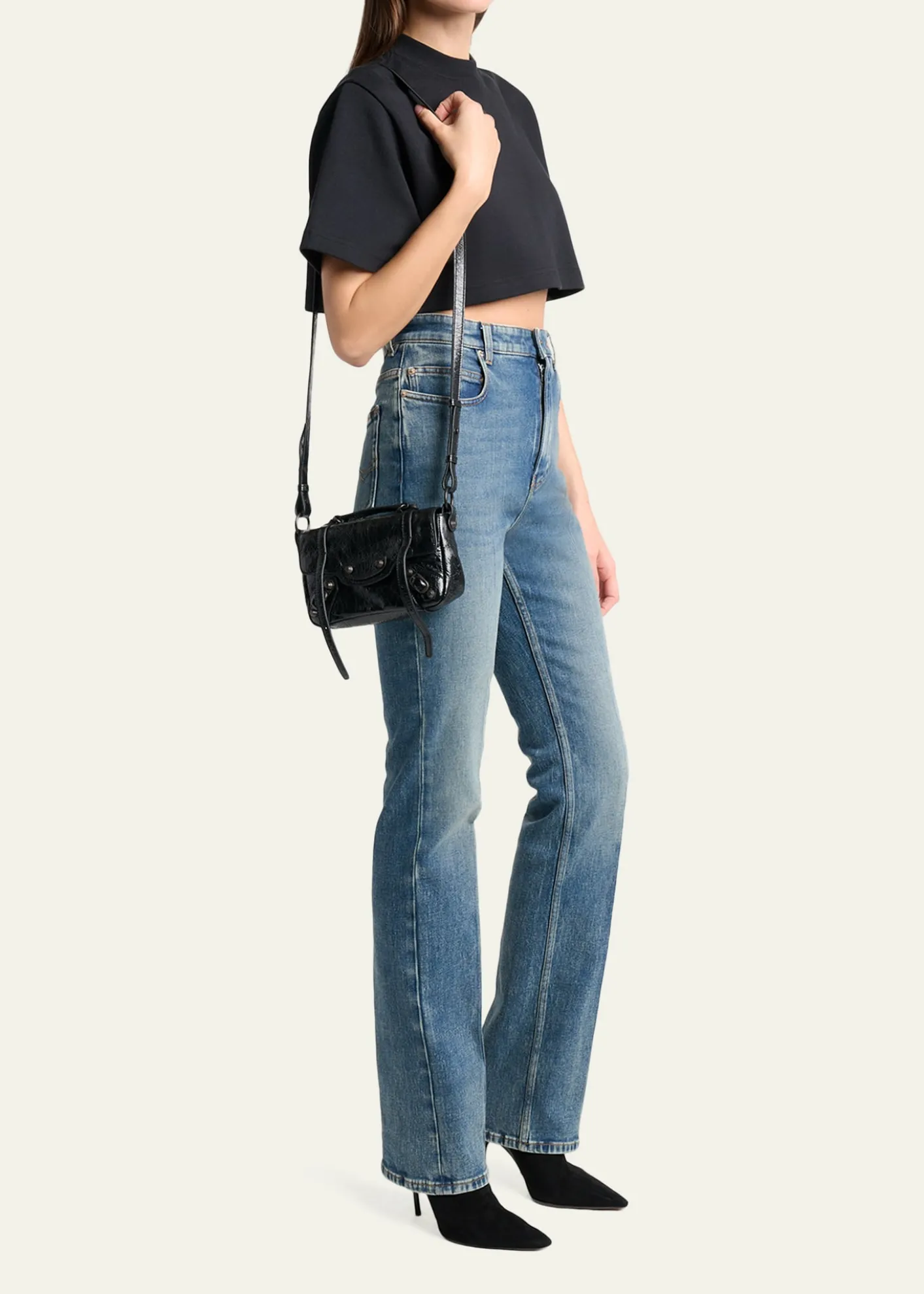 BalenciagaLe City Leather Crossbody Bag