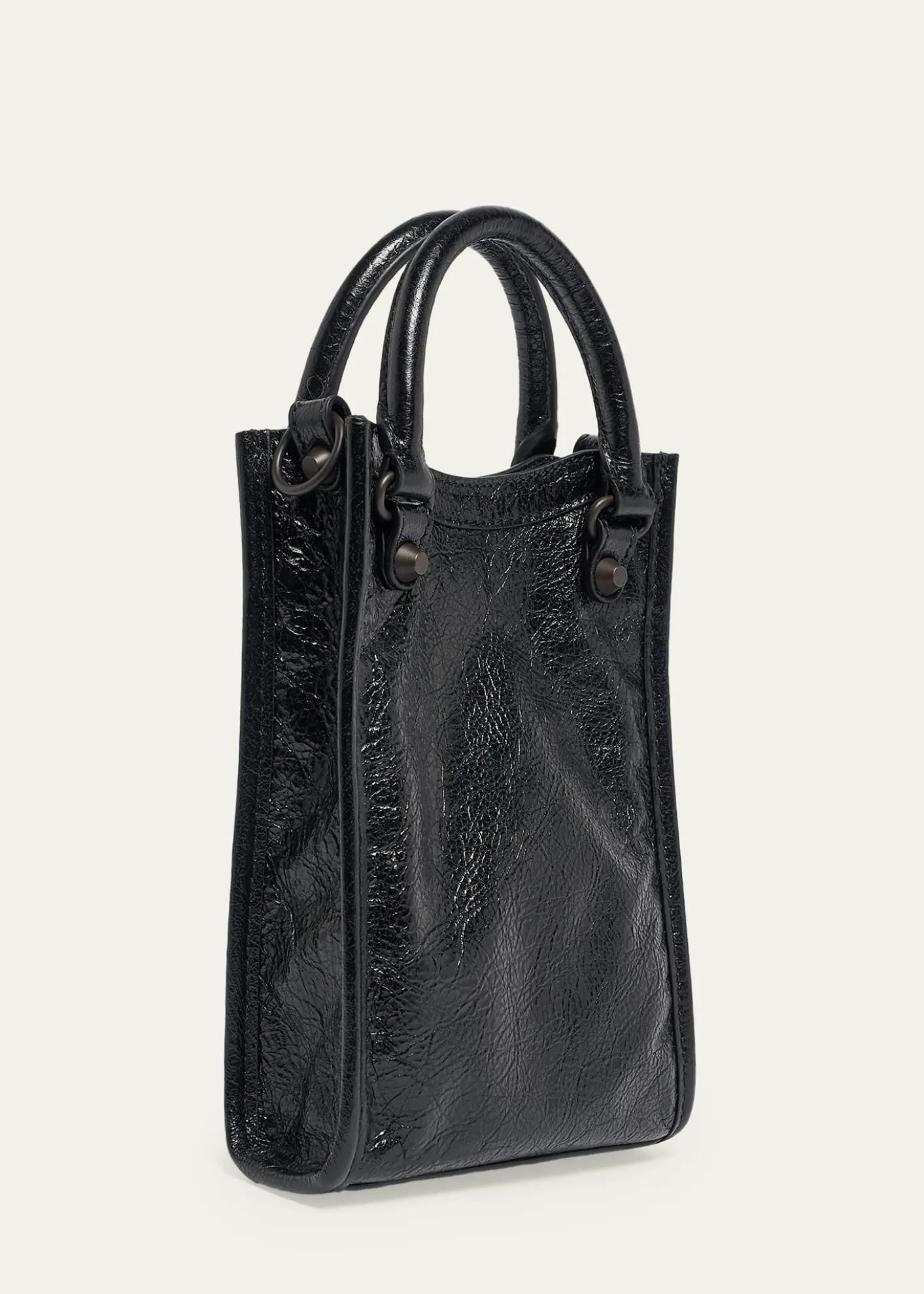 BalenciagaLe City Leather Tote Phone Holder
