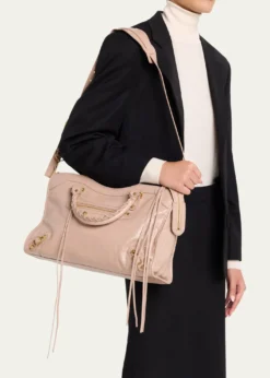 BalenciagaLe City Medium Leather Top-Handle Bag