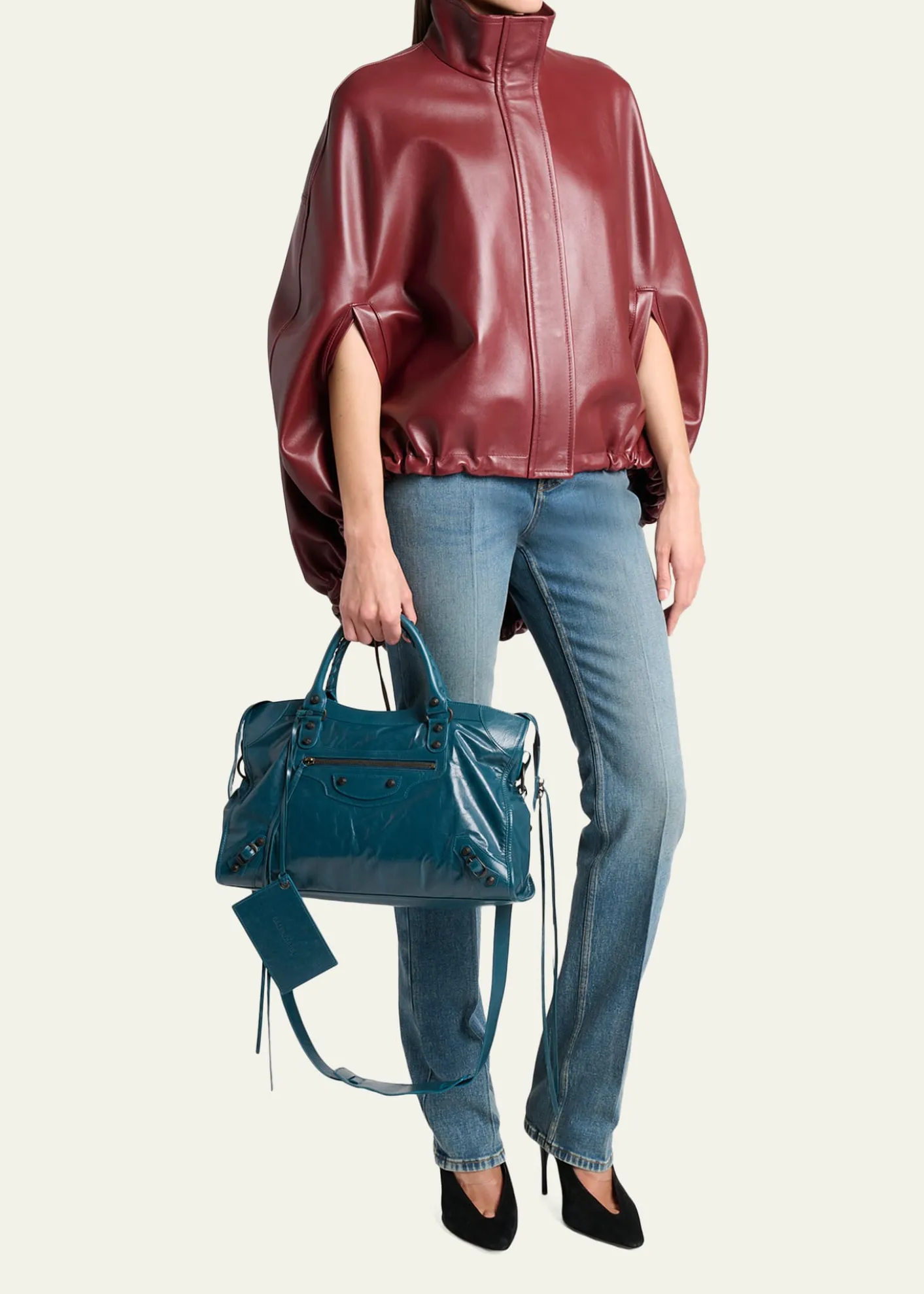 BalenciagaLe City Medium Leather Tote Bag