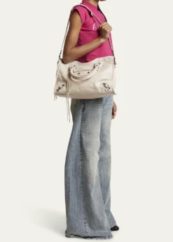 BalenciagaLe City Medium Leather Top-Handle Bag
