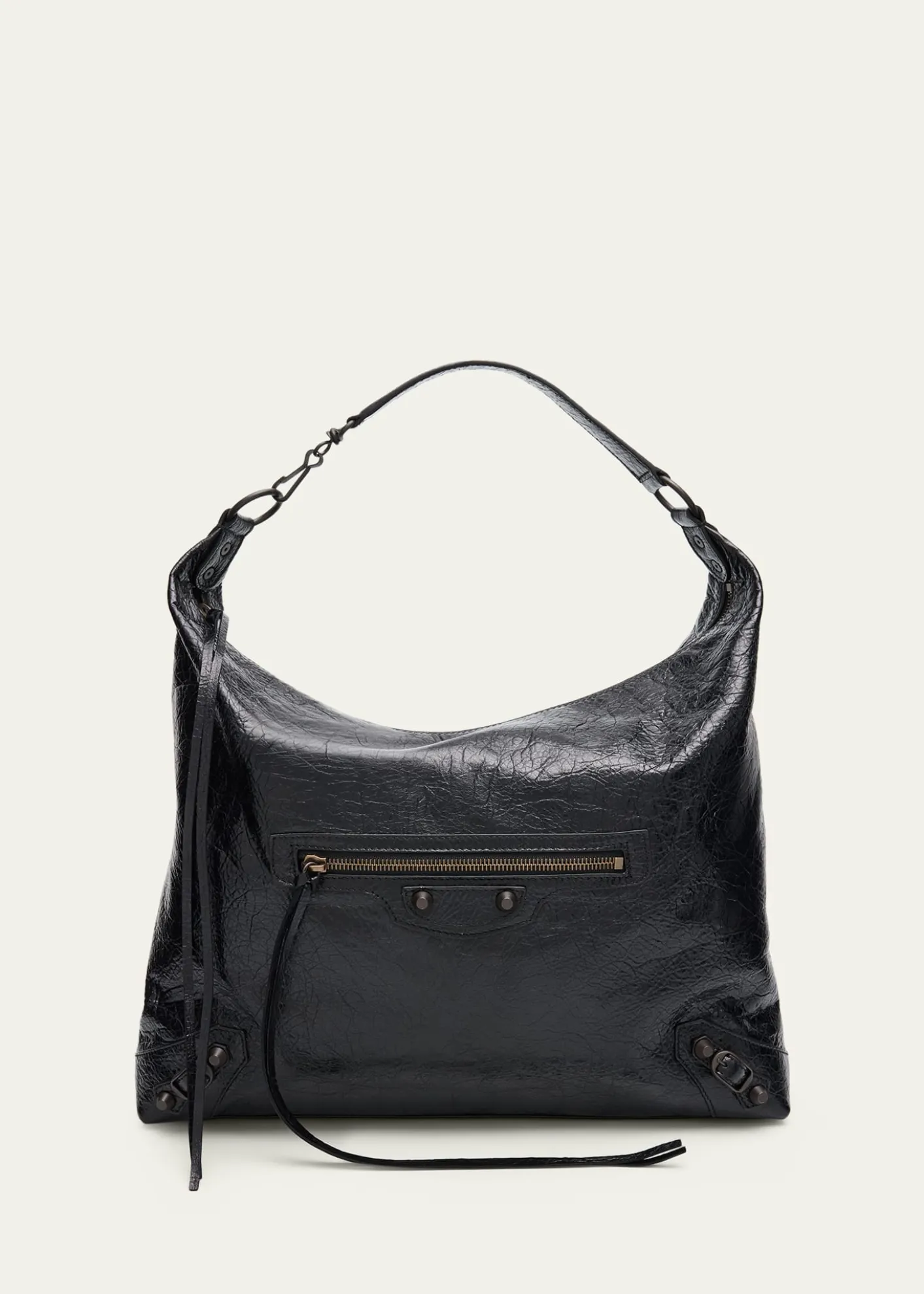 BalenciagaLe City Medium Leather Hobo Bag