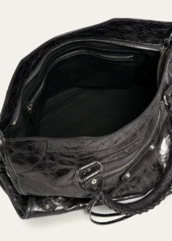 BalenciagaLe City Medium Metallic Leather Tote Bag