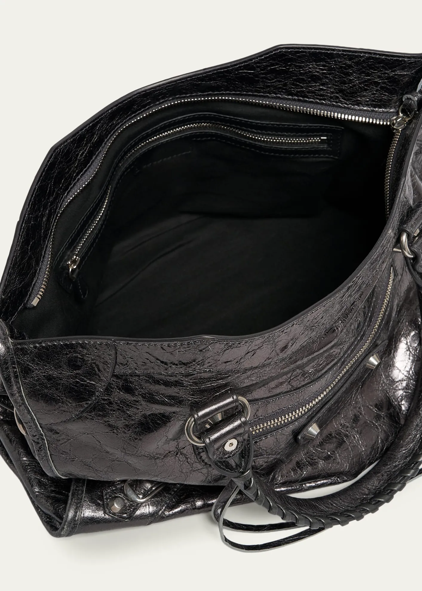 BalenciagaLe City Medium Metallic Leather Tote Bag