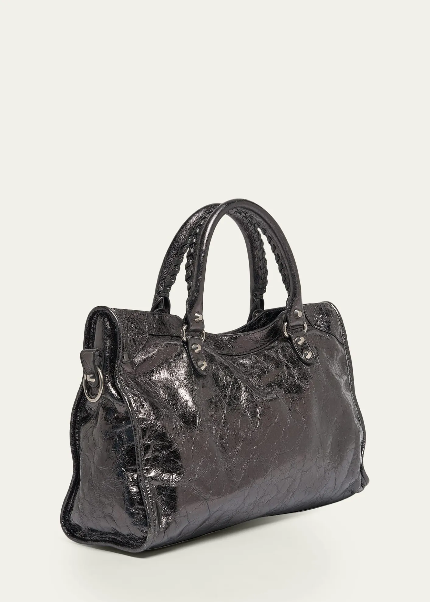 BalenciagaLe City Medium Metallic Leather Tote Bag