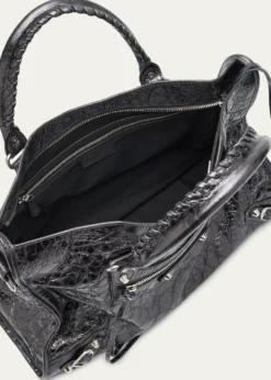 BalenciagaLe City Medium Metallic Leather Top-Handle Bag