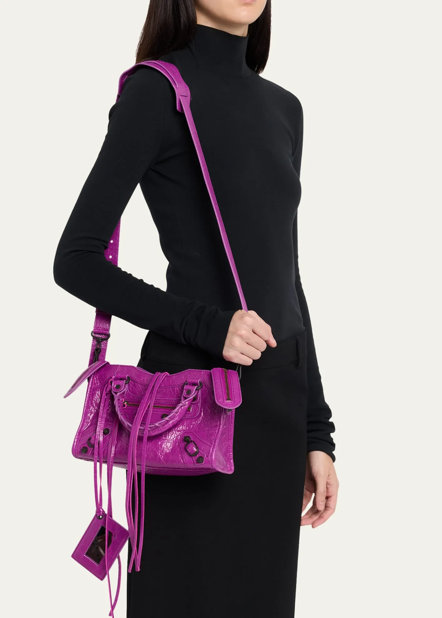 BalenciagaLe City Mini Leather Top-Handle Bag