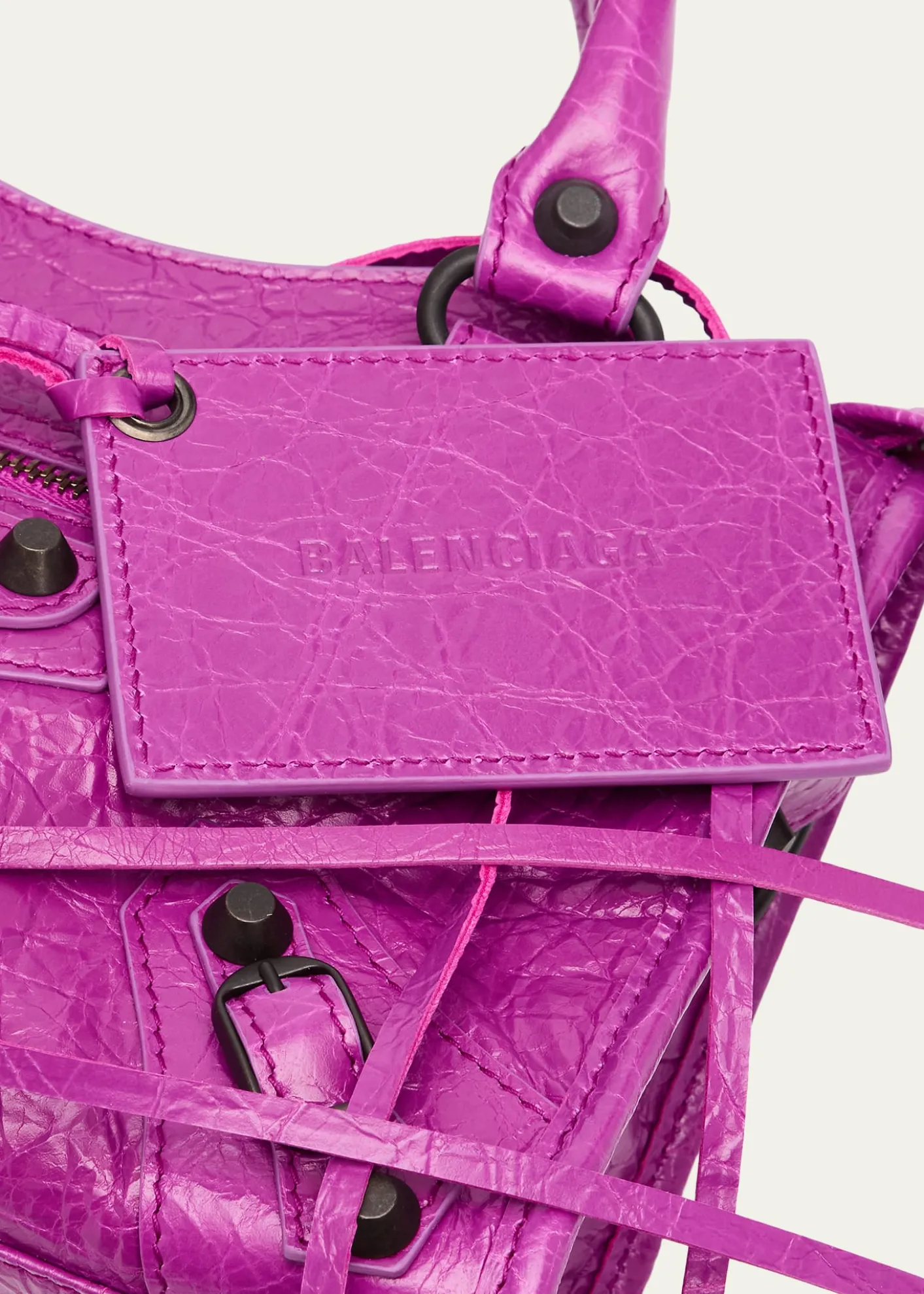 BalenciagaLe City Mini Leather Top-Handle Bag