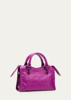 BalenciagaLe City Mini Leather Top-Handle Bag