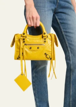BalenciagaLe City Mini Leather Top-Handle Bag