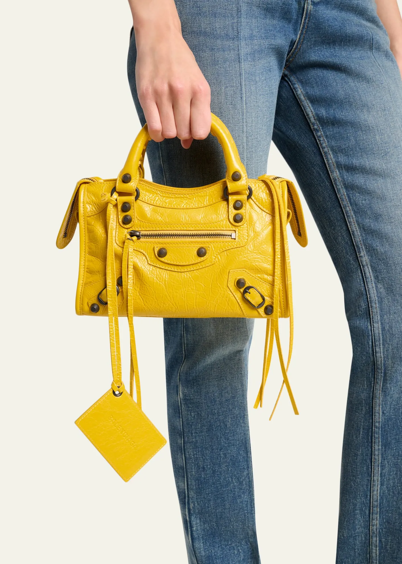 BalenciagaLe City Mini Leather Top-Handle Bag