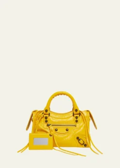 BalenciagaLe City Mini Leather Top-Handle Bag