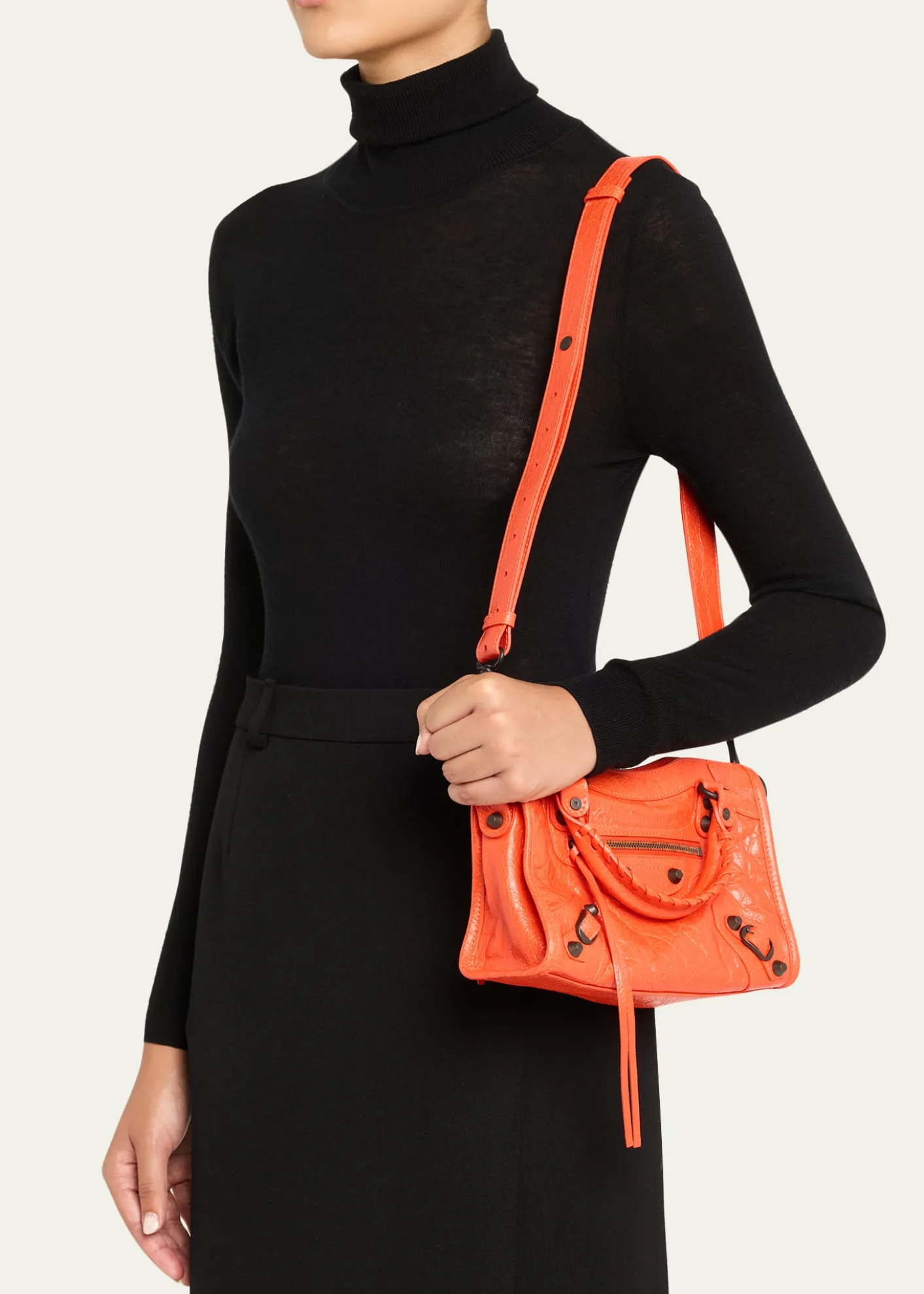 BalenciagaLe City Mini Leather Top-Handle Bag