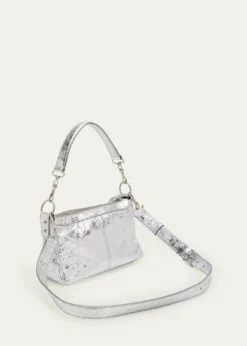 BalenciagaLe City Mini Metallic Leather Moto Shoulder Bag