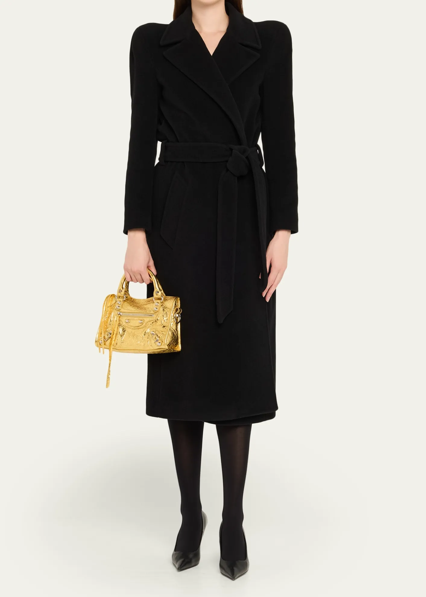 BalenciagaLe City Mini Metallic Leather Top-Handle Bag