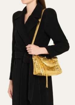 BalenciagaLe City Mini Metallic Leather Top-Handle Bag
