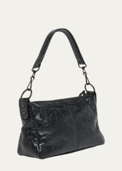 BalenciagaLe City Moto Mini Leather Shoulder Bag