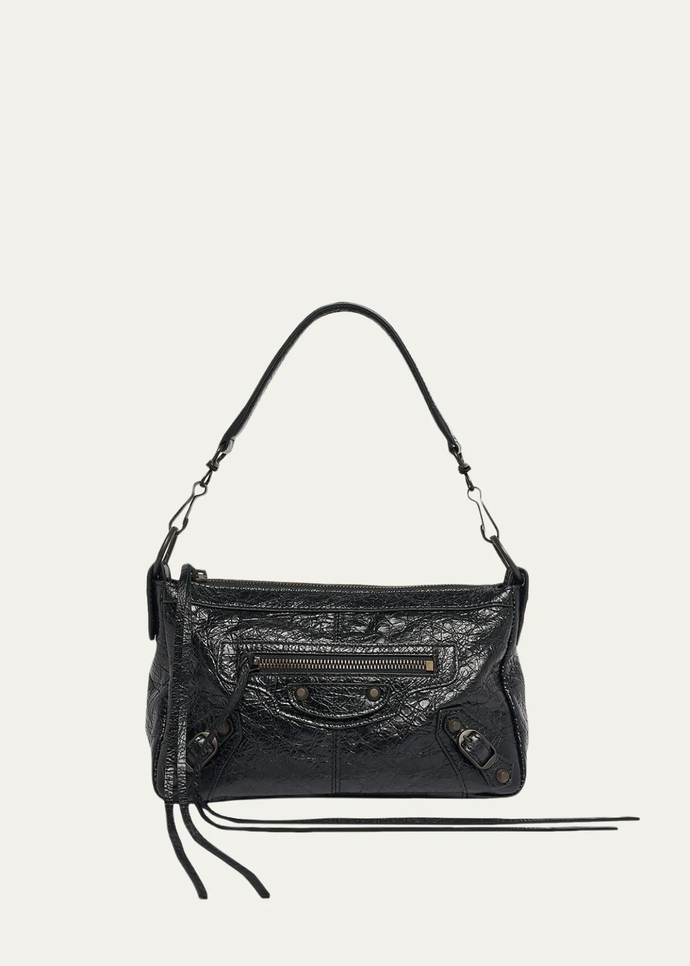 BalenciagaLe City Moto Mini Leather Shoulder Bag