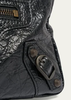 BalenciagaLe City Moto Mini Leather Shoulder Bag