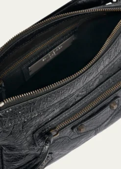 BalenciagaLe City Moto Mini Leather Shoulder Bag