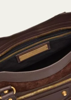 BalenciagaLe City Suede & Leather Top-Handle Bag