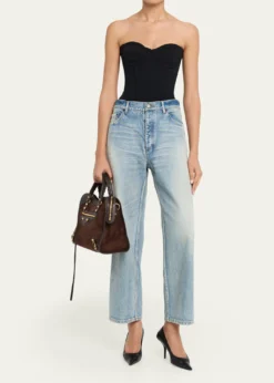 BalenciagaLe City Suede & Leather Top-Handle Bag