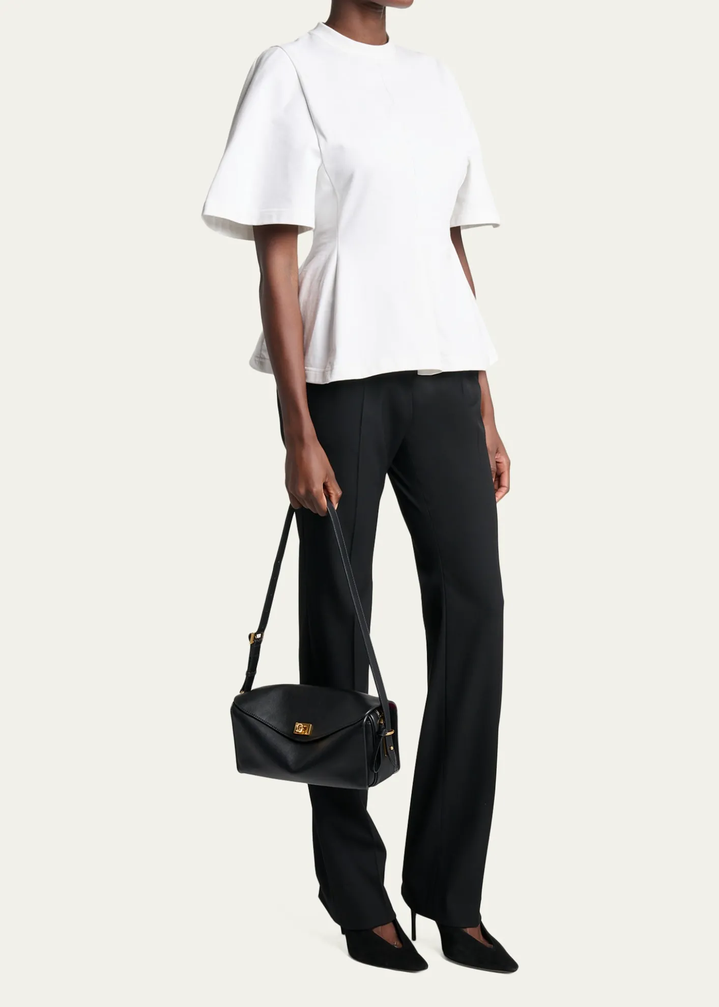BalenciagaLe 7 Medium Leather Shoulder Bag