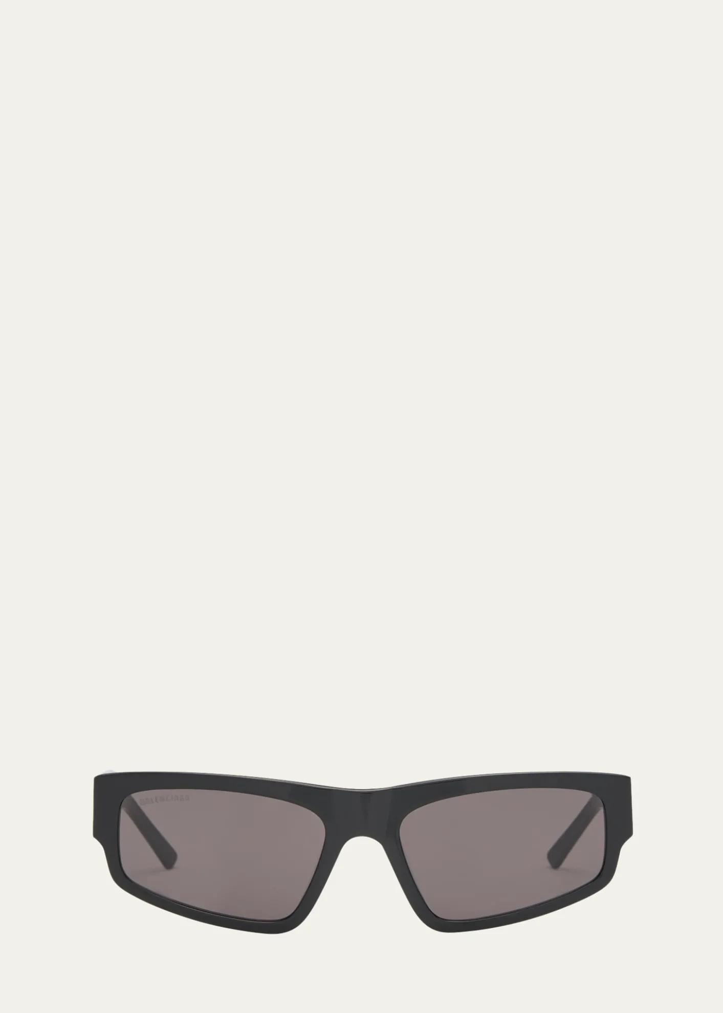 BalenciagaLogo Acetate Rectangle Sunglasses